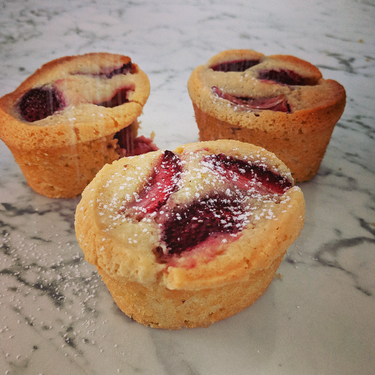 Strawberry and Coconut Friands